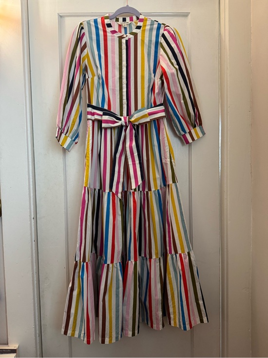 Boden Dresses & Skirts - Boden Alba Tiered Cotton Maxi Dress in Multicolored Stripe